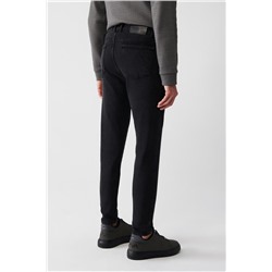 Antrasit Eskitme Yıkamalı Esnek Ekstra Slim Fit Dar Kesim Jean Pantolon