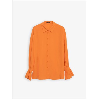 Рубашка однотонная, B2827/tangerine
