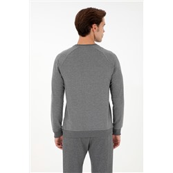 Erkek Antrasit Melanj Basic Sweatshirt