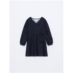 CHECKED WRAP DRESS