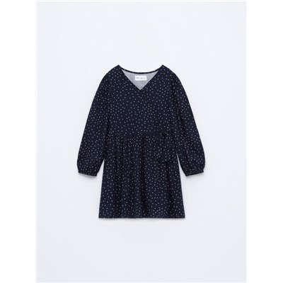 CHECKED WRAP DRESS