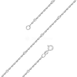 Цепь из серебра родированная - 40 см 925 пробы 070020R013L40