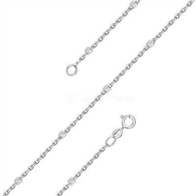 Цепь из серебра родированная - 40 см 925 пробы 070020R013L40