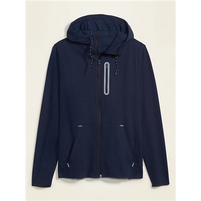 Dynamic Fleece Pique Zip Hoodie for Men