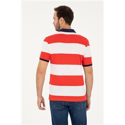 Erkek Regular Fit Polo Yaka Kırmızı Tişört