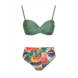 SAILOR moda, Dönmeli Yüksek Bel Bikini Takım