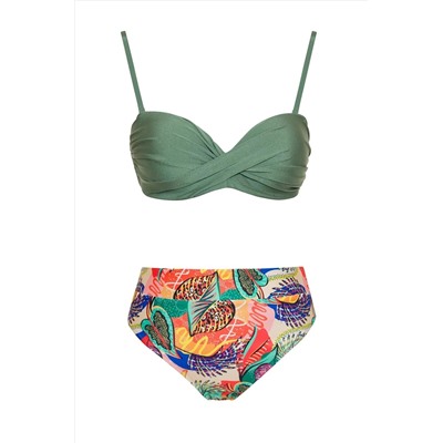 SAILOR moda, Dönmeli Yüksek Bel Bikini Takım