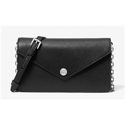 MICHAEL KORS OUTLET Small Saffiano Leather Envelope Crossbody Bag
