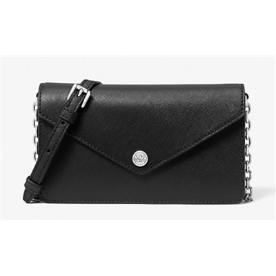MICHAEL KORS OUTLET Small Saffiano Leather Envelope Crossbody Bag