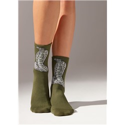 Kurze Sportsocken mit Animal-Motiv