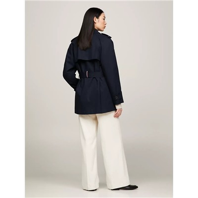 Tommy Hilfiger Short Cotton Trench Coat