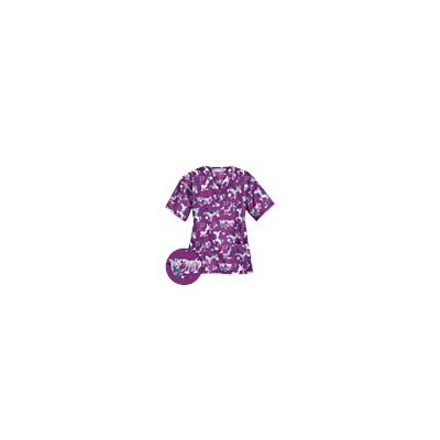 UA Frolic In The Flowers Berry Burst Scrub Top