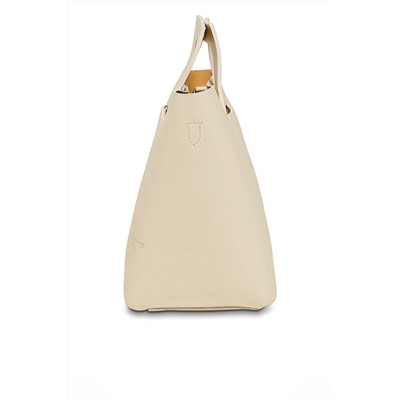 Bolso de piel y neceser Rita Beige