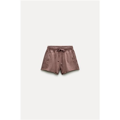 FEW ITEMS LEFT FADED-EFFECT PLUSH SHORTS