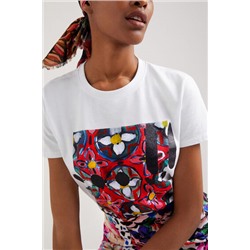 Camiseta arty floral