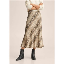 Falda estampado serpiente -  Mujer | MANGO OUTLET Melilla