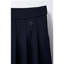 BOX PLEAT SKIRT WITH HEART APPLIQUÉ