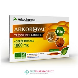 ArkoPharma ArkoRoyal Trésor de la Ruche Gelée Royale 1000mg Goût Orange Miel 20 ampoules