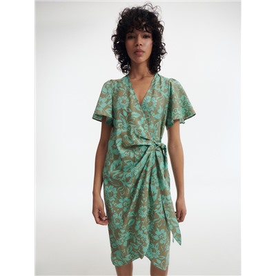 Viskose Kleid mit Muster