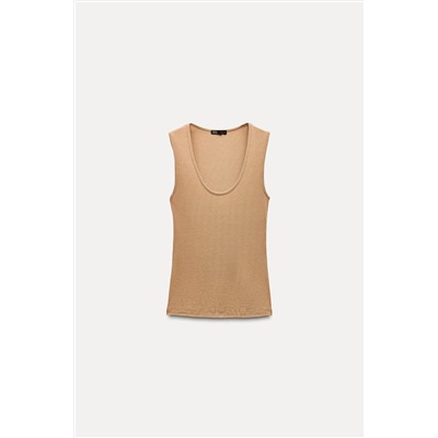 SLEEVELESS RIBBED TOP