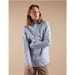 Striped Oxford Shirt, Men, Blue