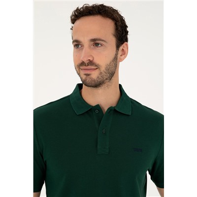 Erkek Koyu Yeşil Basic Tişört