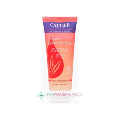 Cattier Douche Savoureuse Parfum Rose Acidulée BIO 200ml