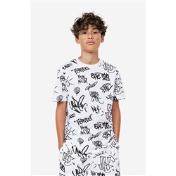 Baumwoll-T-Shirt mit Print