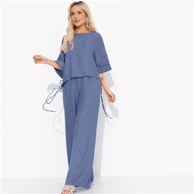 Брючный костюм свободной посадки, Энергия цвета (blue, 2 в 1)