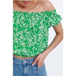 Top Verde y blanco