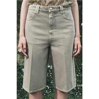 ZW COLLECTION MID-WAIST LONG BERMUDA SHORTS