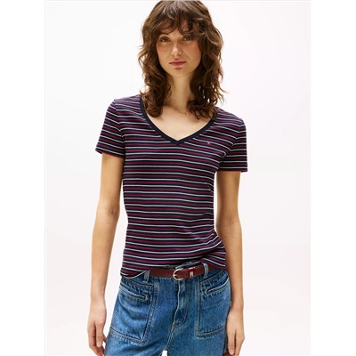 Stripe V-Neck Favorite T-Shirt
