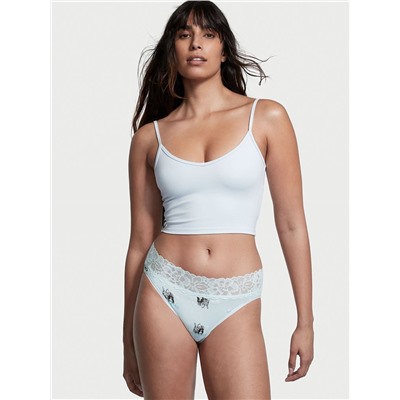 VICTORIA'S SECRET Lace Waist Cotton Brief Panty