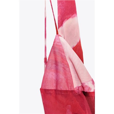 LONG PRINTED FOULARD DRESS