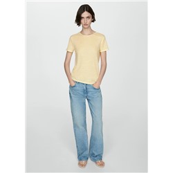 Camiseta lino manga corta