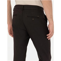 Koyu Kahverengi Slim Fit Kanvas Pantolon