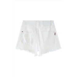Short vaquero Blanco