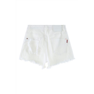 Short vaquero Blanco