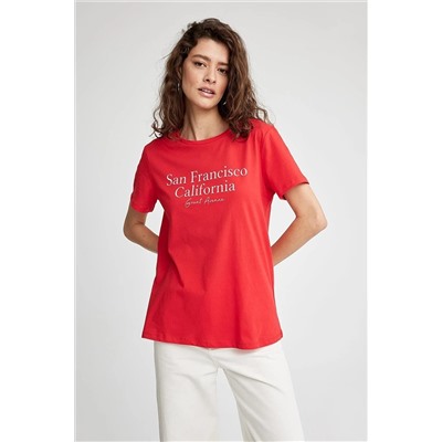 Defacto Regular Fit Bisiklet Yaka Kısa Kollu %100 Pamuk Tişört Z8367AZ23SM