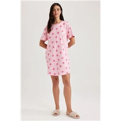 Defacto Fall In Love Regular Fit Bisiklet Yaka %100 Pamuk Elbise A6843AX23HS