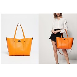 Bolso y neceser de piel Elis Naranja