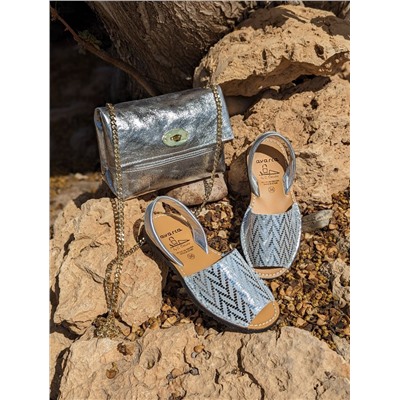 Avarca menorquina · 391 AV+PELLE-007-17 plata