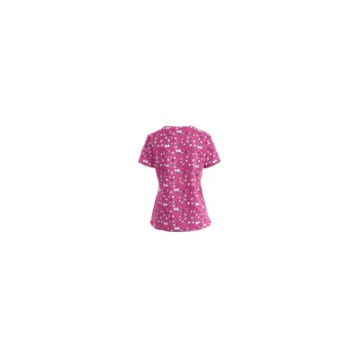 Cherokee Tooniforms Scrubs Tender Loving Care Print Top