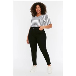 Trendyol Curve Siyah Yüksek Bel Esnek Skinny Jeans TBBSS22JE0189