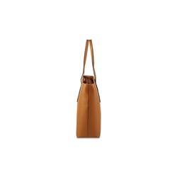 Bolso shopper de piel Iris Camel