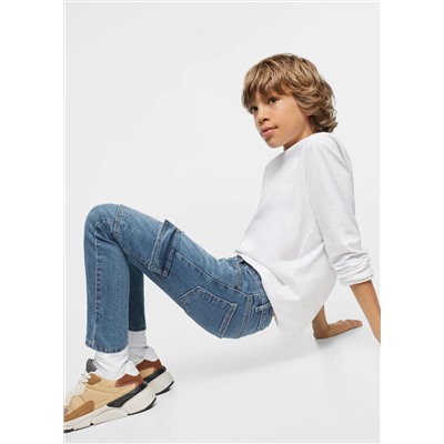 Jeans cargo bolsillos -  Niño | MANGO OUTLET España