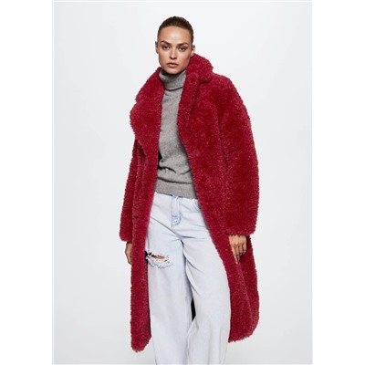 Abrigo pelo rizado -  Mujer | MANGO OUTLET Melilla