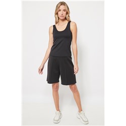 Bermudas con cintura alta Negro