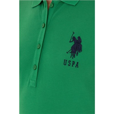 Kadın Yeşil Polo Yaka Örme Elbise