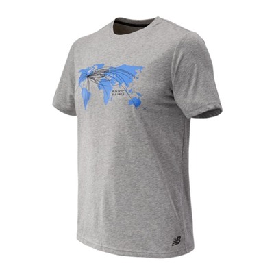Men's NYC Marathon Heather Tech Short Sleeve